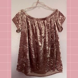 Hippie Rose™️ (Muted Purple) Velour Blouse